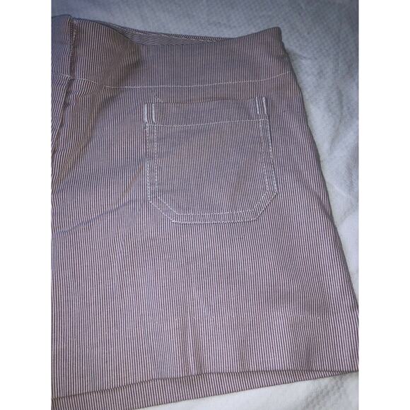 Express Stretch blue/red/white striped women's short shorts size 2 - Picture 2 of 5